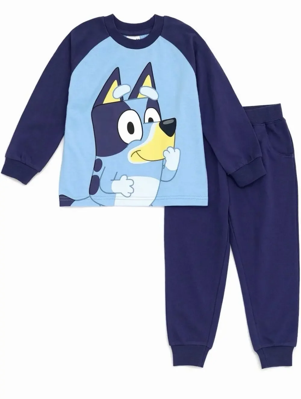 Bluey Little Boys T-Shirt and Jogger French Terry Pants Outfit Set 7-8